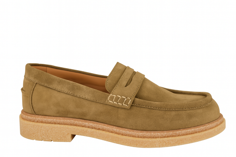 Art St 11 mocassino camoscio sella fodera vitello cuoio comodissima