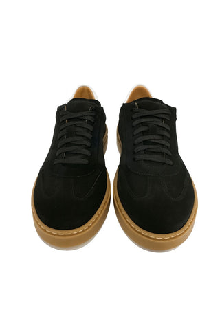 H26 black suede sneakers. Italian comfort, versatile style.